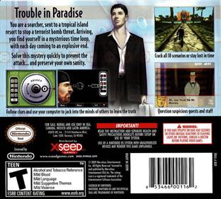 Flower, Sun and Rain: Murder and Mystery in Paradise - Box - Back Image