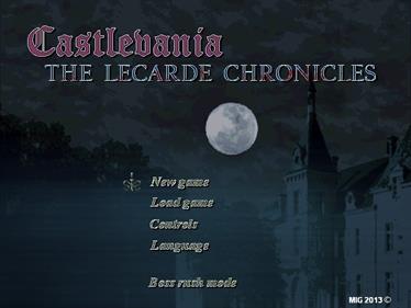 Castlevania: The Lecarde Chronicles - Screenshot - Game Title Image