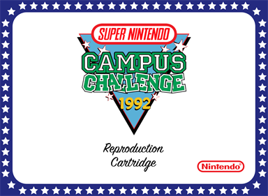 Nintendo Campus Challenge '92 - Box - Front - Reconstructed Image