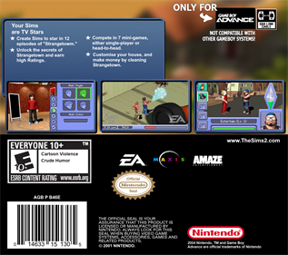 The Sims 2 - Fanart - Box - Back Image