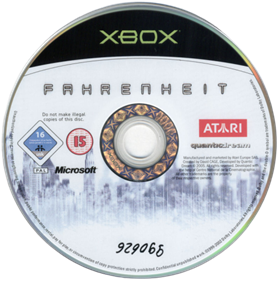 Indigo Prophecy - Disc Image