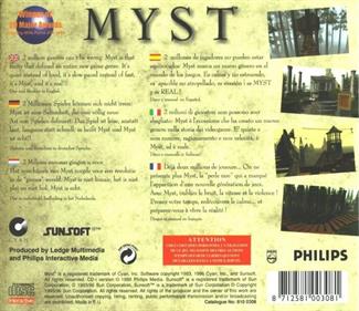 Myst - Box - Back Image