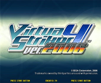 Virtua Striker 4 Ver.2006 - Screenshot - Game Title Image