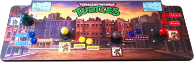 Teenage Mutant Ninja Turtles - Arcade - Control Panel Image
