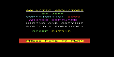 Galactic Abductor - Screenshot - Game Title Image