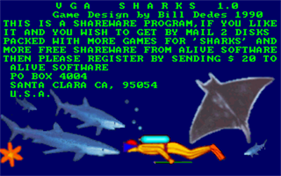 VGA Sharks - Screenshot - Game Title Image