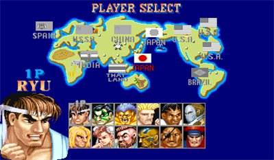 Street Fighter II': Hyper Fighting - Screenshot - Game Select