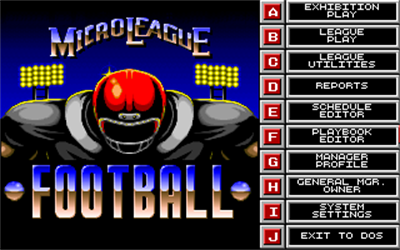 MicroLeague Football 2 - Screenshot - Game Title Image
