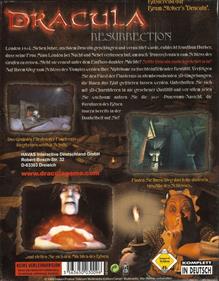 Dracula: Resurrection - Box - Back Image