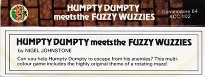 Humpty Dumpty meets the Fuzzy Wuzzies - Box - Back Image