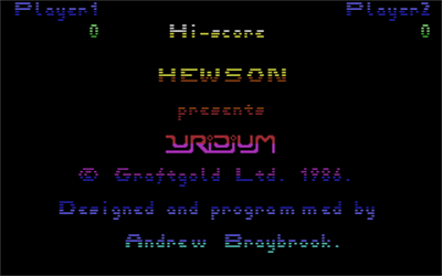 Uridium - Screenshot - Game Title Image