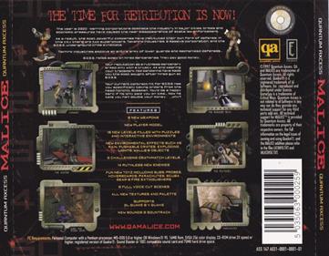 Malice: 23rd Century Ultraconversion for Quake - Box - Back Image