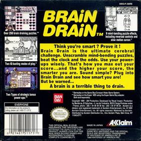 Brain Drain - Box - Back Image
