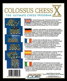Colossus Chess X - Box - Back Image