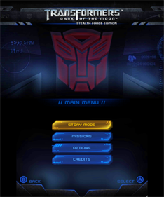 Transformers: Dark of the Moon: Stealth Force Edition - Screenshot - Game Title Image