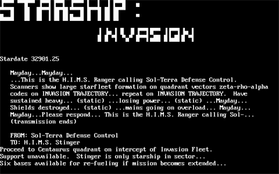 Starship: Invasion - Screenshot - Game Title Image