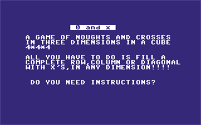 0 & X - Screenshot - Game Title Image