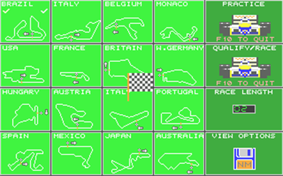 Nigel Mansell's Grand Prix - Screenshot - Game Select Image