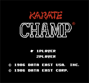 Karate Champ - Screenshot - Game Title Image