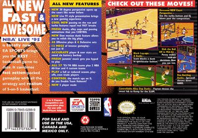 NBA Live 95 - Box - Back Image