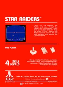 Star Raiders - Box - Back Image