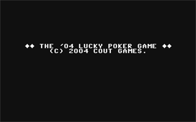The '04 Lucky Poker Game - Screenshot - Game Title Image