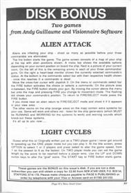 Alien Attack (New Atari User) - Advertisement Flyer - Front Image