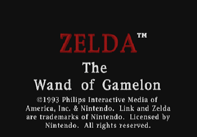 Zelda: The Wand of Gamelon - Screenshot - Game Title Image