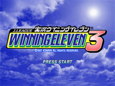 J.League Jikkyou Winning Eleven 3 - Screenshot - Game Title Image