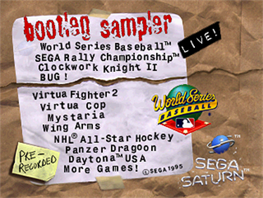 Sega Saturn: Bootleg Sampler - Screenshot - Game Select Image