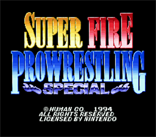 Super Fire Pro Wrestling Special - Screenshot - Game Title Image