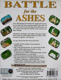 Battle for the Ashes - Box - Back Image