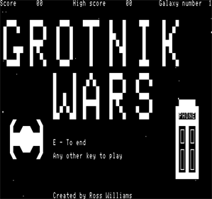 Grotnik Wars - Screenshot - Game Title Image