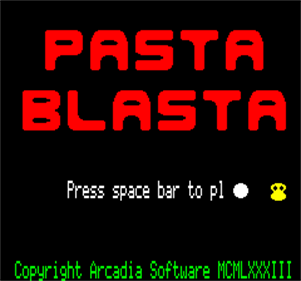 Pasta Wars: Pasta Blasta - Screenshot - Game Title Image