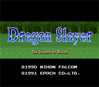 Dragon Slayer: Eiyuu Densetsu - Screenshot - Game Title Image
