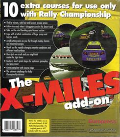 Network Q RAC Rally Championship: The X-MILES Add-On - Box - Back Image