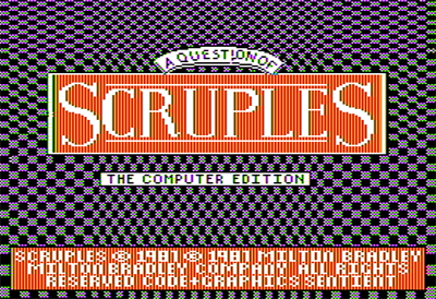 A Question of Scruples: The Computer Edition - Screenshot - Game Title Image
