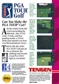 PGA Tour Golf - Box - Back Image