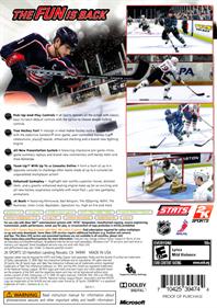 NHL 2K9 - Box - Back Image