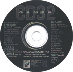 Amiga CD32 Gamer Cover Disc 9 - Disc Image
