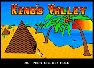 King’s Valley (1991) - Screenshot - Game Title Image