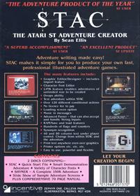 STAC: The Atari ST Adventure Creator - Box - Back Image