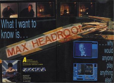 Max Headroom - Advertisement Flyer - Front Image
