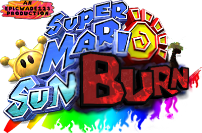 Super Mario Sunburn - Clear Logo Image