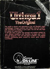 Ultima 1: The Original - Box - Back Image