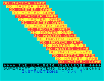 3D Master Game - Screenshot - Game Title Image