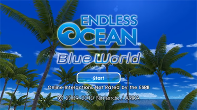 Endless Ocean: Blue World - Screenshot - Game Title Image