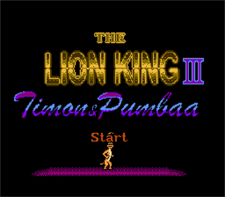 The Lion King III: Timon & Pumbaa - Screenshot - Game Title Image