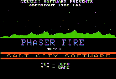 Phaser Fire - Screenshot - Game Title Image
