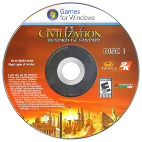 Sid Meier's Civilization IV: Beyond the Sword - Disc Image